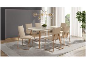 Mesa de Cozinha 6 Cadeiras Retangular Bruna Carraro