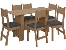Mesa de Cozinha 6 Cadeiras Retangular Milano - J58080 Poliman Móveis