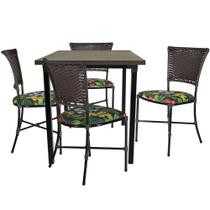 Mesa De Cozinha Cadeiras Gramado Tabaco Jogo De Jardim