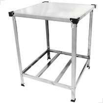 Mesa De Cozinha Comercial Piloto Total Inox 70x70 Cozinha Gourmet