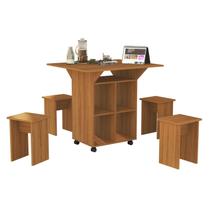 Mesa de Cozinha Dobrável Moderna 90CM Annie Com bancos Annie