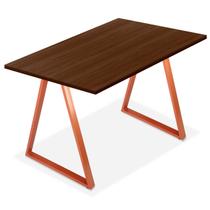 Mesa de Cozinha Jantar Escritório Home Office Mirage Tampo 100cm x 60cm - Cobre Villandry