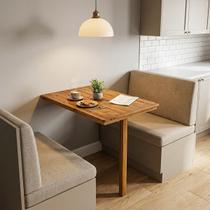 Mesa De Cozinha Para Apartamento Compacta Resistente Bordas Arredondadas