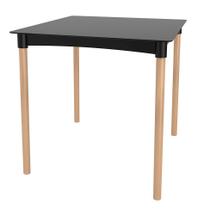Mesa de Cozinha Quadrada Atto Pés em Madeira Preta