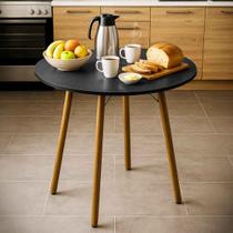 Mesa de Cozinha Redonda 80cm Copa Estrutura Reforçada Pés Niveladores
