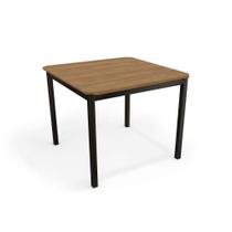 Mesa de Cozinha Reno c/ Tampo 90cm Preto/Nogueira - Kappesberg Mesa de Cozinha Reno c/ Tampo 90cm Preto/Nogueira - Kappesberg