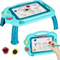 Mesa de desenho infantil 2 em 1 lousa mágica c/ carimbo - Wkids Mesa de desenho infantil 2 em 1 lousa mágica c/ carimbo - Wkids