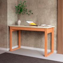 Mesa de Escritório 1 Gaveta em MDF 118x53x75cm Dalla Costa Off White Freijó Mesa de Escritório 1 Gaveta em MDF 118x53x75cm Dalla Costa Off White Freijó