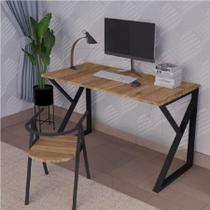 Mesa de escritório aço/ferro/mdf estilo industrial mobbili me-03