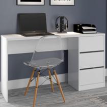 Mesa de Escritório Atualle Móveis Inovare Branco Fosco Mesa de Escritório Atualle Móveis Inovare Branco Fosco