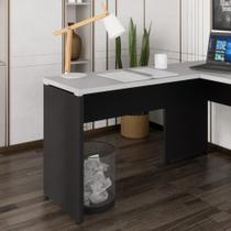 Mesa De Escritório Auxiliar 90cm Multimóveis Cr25305 Cinza Preto Mesa De Escritório Auxiliar 90cm Multimóveis Cr25305 Cinza Preto