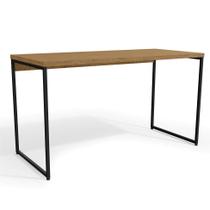 Mesa de Escritório Clécio Industrial Freijó e Preta 136 cm Mesa de Escritório Clécio Industrial Freijó e Preta 136 cm