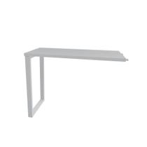 Mesa de Escritório Complemento Pé Tubular PE25 em MDP 90 x 45 cm Branca com Base Branca Mesa de Escritório Complemento Pé Tubular PE25 em MDP 90 x 45 cm Branca com Base Branca