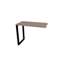 Mesa de Escritório Complemento Pé Tubular PE25 em MDP 90 x 45 cm Cor Noce Naturalle e Base Preta Mesa de Escritório Complemento Pé Tubular PE25 em MDP 90 x 45 cm Cor Noce Naturalle e Base Preta