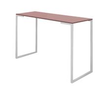 Mesa De Escritório Computador 90cm Stan Industrial Ferro Branco MDF Rose - Ahz Móveis