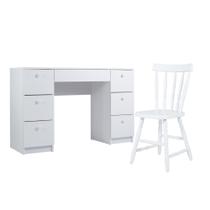 Mesa de escritório Ditália 7 Gavetas com Cadeira PE-100
