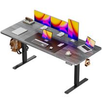 Mesa de escritório elétrica Huuger 160x70 cm ajustável 110-220 V Mesa de escritório elétrica Huuger 160x70 cm ajustável 110-220 V