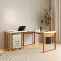 Mesa de Escritório em L com Gaveteiro Dalla Costa 100% MDF Mesa de Escritório em L com Gaveteiro Dalla Costa 100% MDF