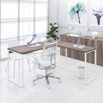 Mesa de Escritorio em L Diretor Kuadra 150cm Est.Branca Mesa de Escritorio em L Diretor Kuadra 150cm Est.Branca