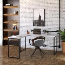Mesa De Escritório Em L Estilo Industrial 1,50x1,50m Kuadra