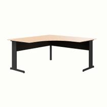 Mesa de Escritório em L New City Calvi e Preta 160 cm