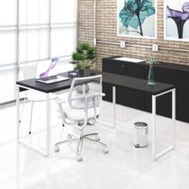 Mesa de Escritorio em L Office Kuadra 120cm Est.Branca