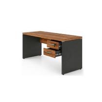 Mesa de Escritório Executiva Reta com Gavetas 1,20m x 0,60cm Tampo 40mm Nogal Sevilha 21471 Mesa de Escritório Executiva Reta com Gavetas 1,20m x 0,60cm Tampo 40mm Nogal Sevilha 21471