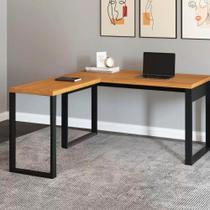 Mesa de Escritório Home Office em L Industrial 100% Mdf - Pradel E