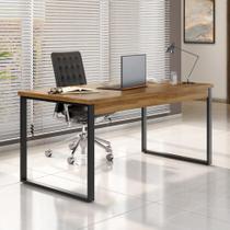 Mesa de Escritório Málaga Nogal e Preta 150 cm