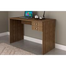 Mesa de Escritório ME4165 c/ 2 Gavetas Nogal - Tecno Mobili