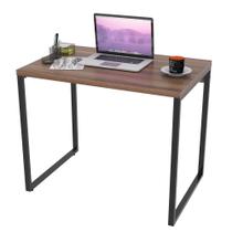 Mesa de Escritório Office 90cm Estilo Industrial Prisma C08 Nogal - Mpozenato