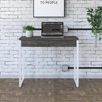 Mesa de Escritorio Office C/02 Gavetas Kuadra 90cm Es.Branca