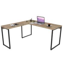 Mesa de Escritório Office em L 150x150cm Estilo Industrial Prisma Carvalho - Mpozenato