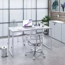 Mesa de Escritorio Office Kuadra 135cm Est.Branca