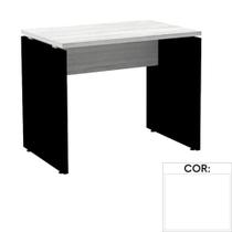Mesa de Escritório Pé Painel PE25 em MDP 150 x 70 cm Branca com Base Branca Mesa de Escritório Pé Painel PE25 em MDP 150 x 70 cm Branca com Base Branca