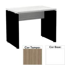 Mesa de Escritório Pé Painel PE25 em MDP 170 x 70 cm Cor Noce Naturalle e Base Branca Mesa de Escritório Pé Painel PE25 em MDP 170 x 70 cm Cor Noce Naturalle e Base Branca