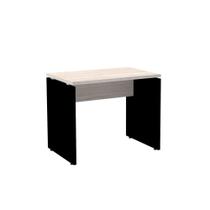 Mesa de Escritório Pé Painel PE25 em MDP 170 x 70 cm Cor Nogueira CasaBlanca e Base Preta Mesa de Escritório Pé Painel PE25 em MDP 170 x 70 cm Cor Nogueira CasaBlanca e Base Preta