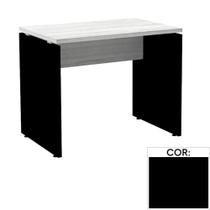 Mesa de Escritório Pé Painel PE25 em MDP 90 x 45 cm Preta com Base Preta Mesa de Escritório Pé Painel PE25 em MDP 90 x 45 cm Preta com Base Preta