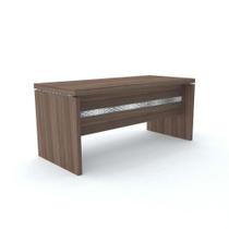 Mesa de Escritório Pé Painel PE50 em MDP 160 x 70 cm Cor Walnut - Pandin