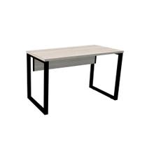 Mesa de Escritório Pé Tubular PE25 em MDP 150 x 60 cm Cor Nogueira CasaBlanca e Base Preta Mesa de Escritório Pé Tubular PE25 em MDP 150 x 60 cm Cor Nogueira CasaBlanca e Base Preta