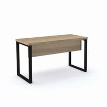 Mesa de Escritório Pé Tubular PE40 em MDP 150 x 70 cm Cor Noce Naturalle Base Preta Mesa de Escritório Pé Tubular PE40 em MDP 150 x 70 cm Cor Noce Naturalle Base Preta
