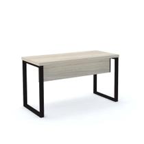 Mesa de Escritório Pé Tubular PE40 em MDP 150 x 70 cm Cor Nogueira CasaBlanca Base Preta