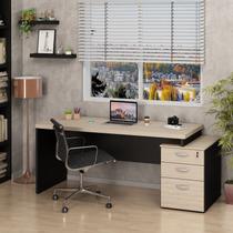 Mesa de Escritório Pedestal 3 Gavetas 190cm Carvalho Mesa de Escritório Pedestal 3 Gavetas 190cm Carvalho