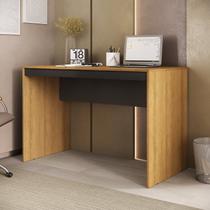 Mesa de Escritório Pequim 120cm Marrom/Lamina Mel/Preto Mesa de Escritório Pequim 120cm Marrom/Lamina Mel/Preto