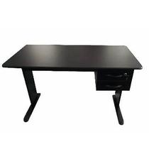 Mesa de Escritório Slim 1,20 x 0,60 com 2 Gavetas Preto