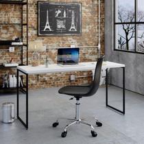Mesa de Escritório Studio 150cm Industrial Branco Chess E Preto Mesa de Escritório Studio 150cm Industrial Branco Chess E Preto