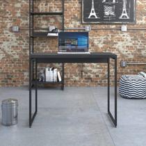 Mesa de Escritório Studio 90cm Industrial Preto E Ônix