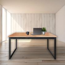 Mesa de Escritório Tampo Grosso Resistente Mdf e Ferro 1,20m Canela/preto