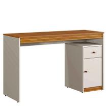 Mesa De Estudo 1 Porta E 1 Gaveta Madrid 1200 Mavaular Off White Com Naturalle Mesa De Estudo 1 Porta E 1 Gaveta Madrid 1200 Mavaular Off White Com Naturalle