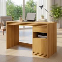 Mesa de Estudo 120cm com Gaveta e Porta Home Office Quarto Escrivaninha MDF e MDP Compacta